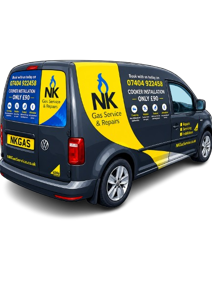 NK Gas Service & Repairs branded van